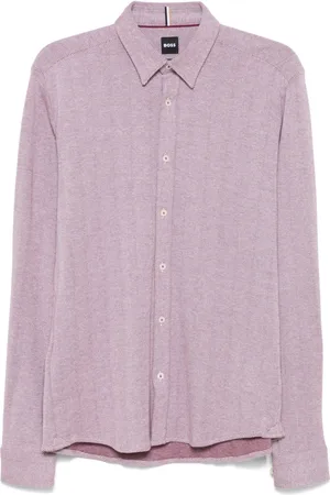 HUGO BOSS Camisa con motivo de espiga