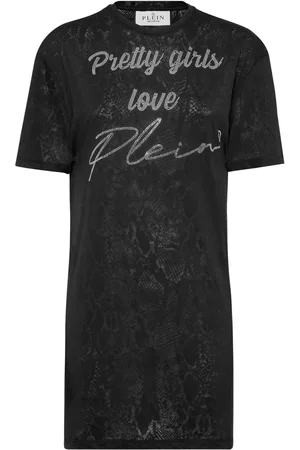 Philipp Plein Vestido estilo playera manga corta