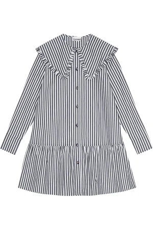 Ganni Vestido camisero con rayas estampadas
