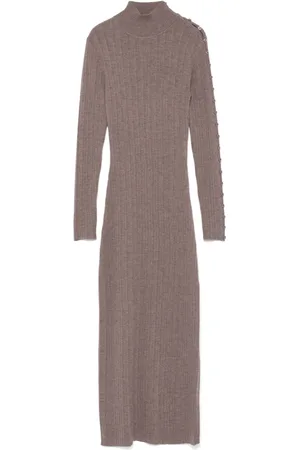 Claudie Pierlot Vestido tejido con cuello de tortuga