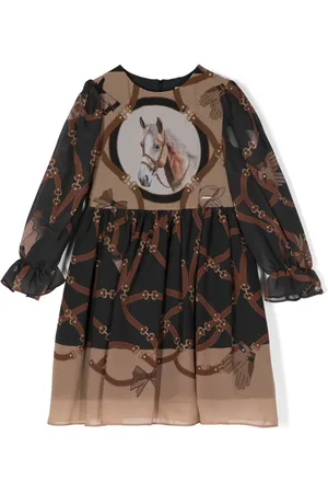 PATACHOU Vestido con caballos estampados