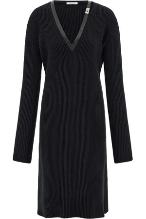 Salvatore Ferragamo Vestido tejido con ribete