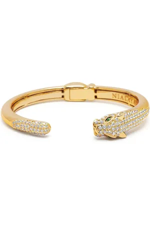 Nialaya Pulsera bañada en oro con diamante