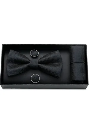 M. Moustache Set de corbata de moño entretejido