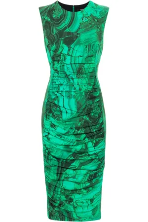 Roberto Cavalli Vestido midi con estampado abstracto