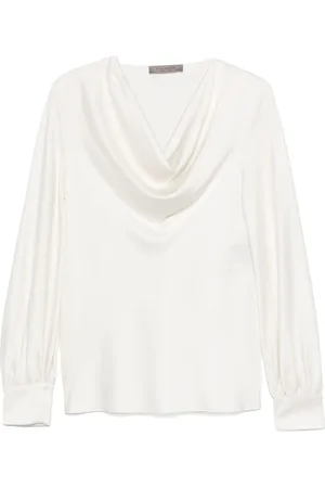 D.EXTERIOR Blusa con cuello desbocado