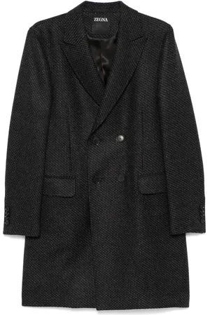 Ermenegildo Zegna Abrigo con motivo de cuadros mini