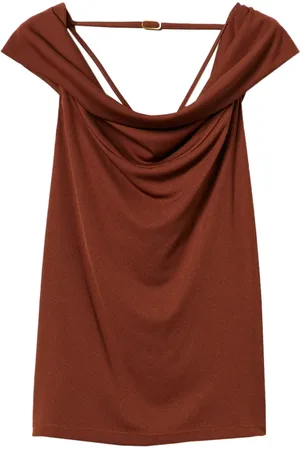 Twin-Set Top con cuello drapeado