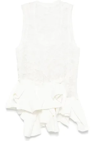 Comme des Garçons Top con encaje floral