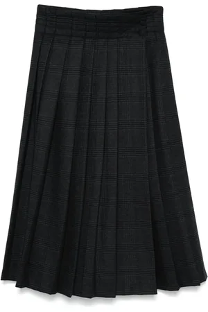 REMAIN Falda midi con diseño plisado