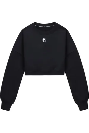 Marine Serre Sudadera corta con luna estampada