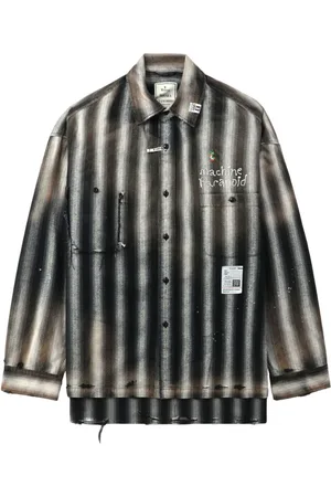Maison Mihara Yasuhiro Camisa con rayas estampadas