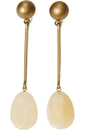 Twin-Set Aretes con dije de gema