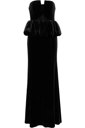 Self-Portrait Vestido largo Velvet Peplum