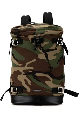 Saint Laurent Mochila Canvas Camouflage Race Rivington 2019