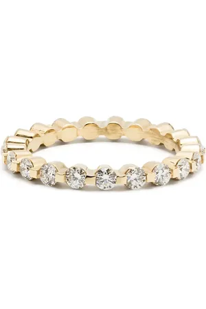 KIMAI Anillo Castle Eternity en oro amarillo de 18kt con diamantes