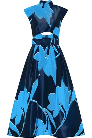 Rebecca Vallance Vestido midi Azzurra