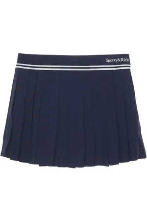 Sporty & Rich Falda plisada con logo
