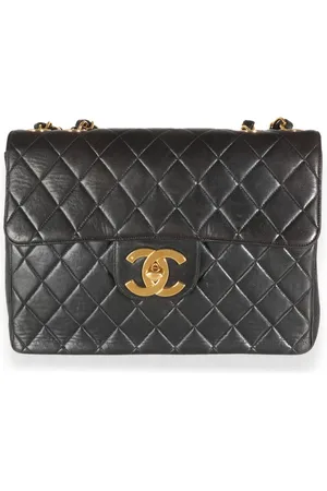 CHANEL Bolsa de hombro con solapa y capitonado de rombos 1996-1997
