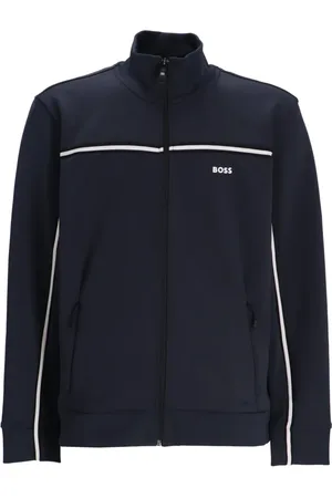 HUGO BOSS Chamarra con logo estampado y cierre