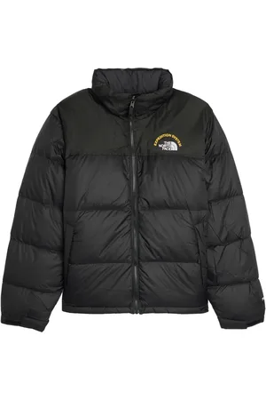 The North Face Chamarra capitonada con logo estampado