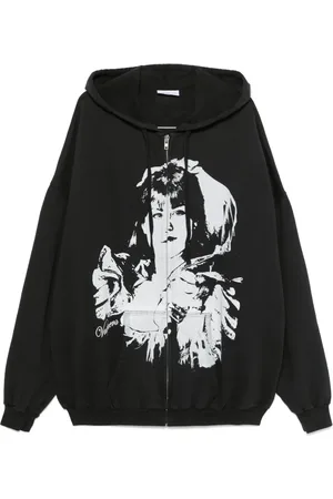 Vaquera Hoodie con estampado gráfico