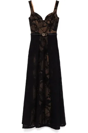 Elie saab Vestido con tul bordado