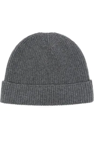 Sunspel Gorro de cachemira tejido de canalé