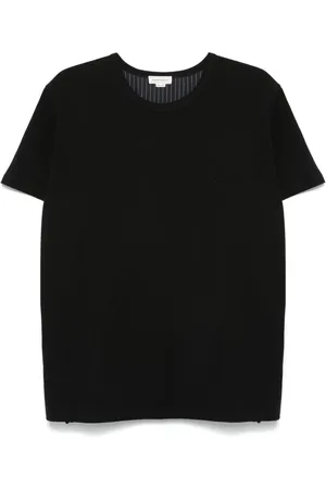Alexander McQueen Playera con panel y estampado de rayas diplomáticas