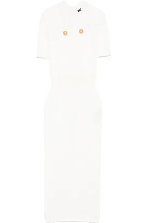 Balmain Vestido midi con diseño tejido