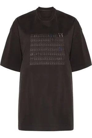 JNBY Playera con estampado de mostacillas