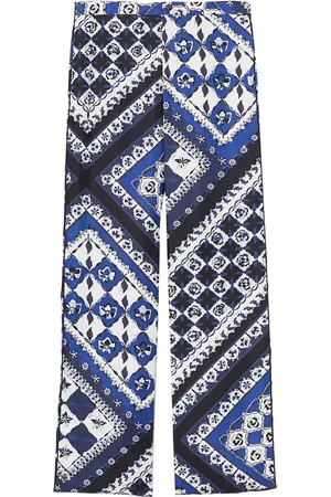 Puccini Pantalones de seda con estampado Festa