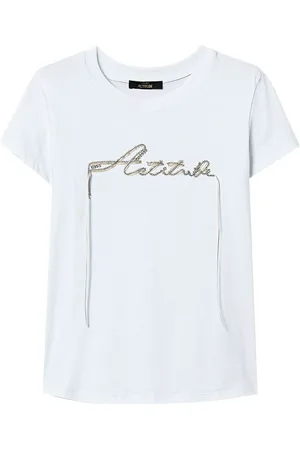 Twin-Set Playera con logo y detalles