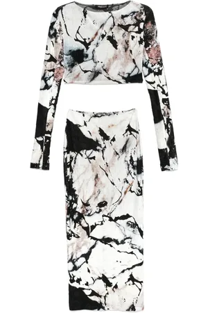 Roberto Cavalli Set de falda con estampado jaspeado
