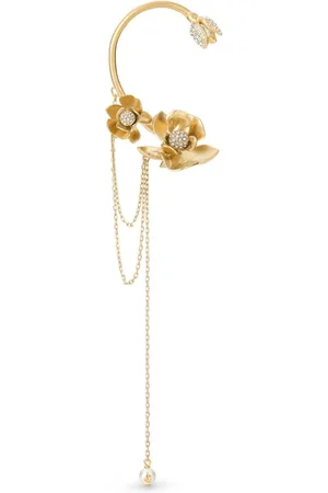 Jimmy Choo Arete ear-cuff Petal con detalles de cristal