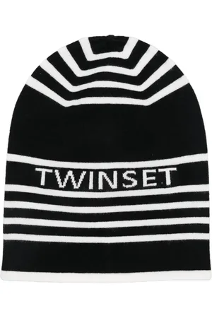 Twin-Set Gorro con logo en jacquard