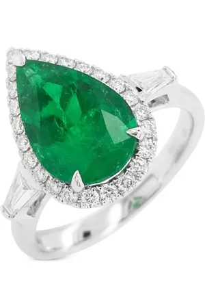 HYT Jewelry Anillo en oro de 18k con diamante y esmeralda