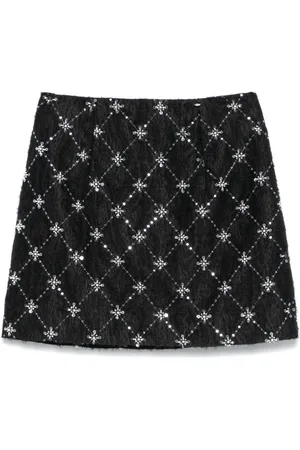 NISSA Falda corta con bordado en jacquard