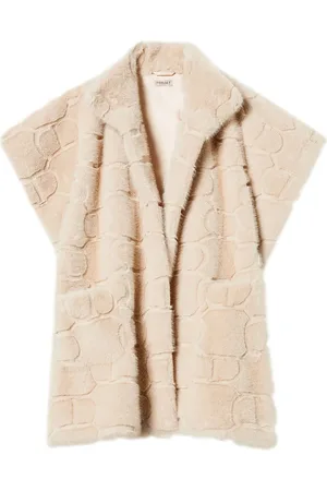 Twin-Set Poncho texturizado con logo en relieve