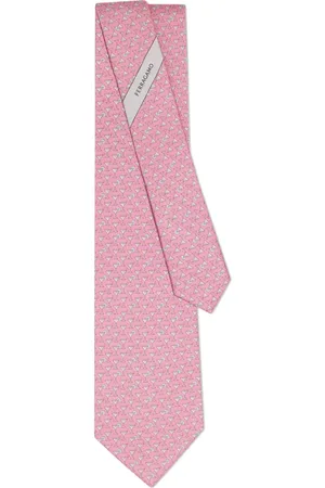 Salvatore Ferragamo Corbata de seda con estampado Margarita