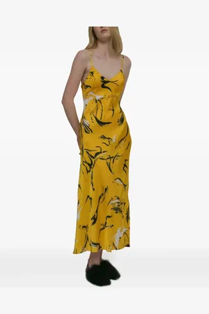 ROSETTA GETTY Slip dress con estampado Painted Birds