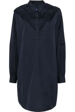 Maison Kitsuné Vestido camisero con bordado artesanal