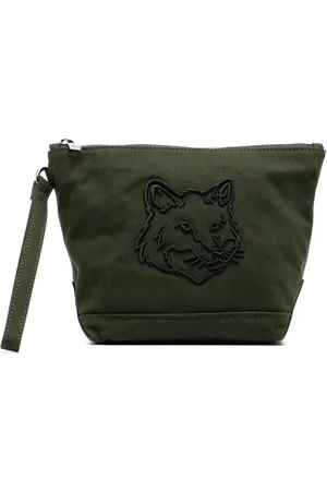 Maison Kitsuné Cartera con cierre y motivo Fox Head