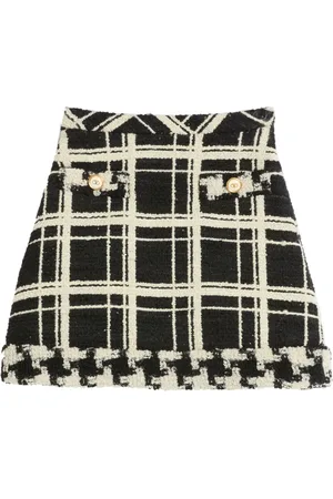 VALENTINO GARAVANI Falda de tweed con motivo de cuadros