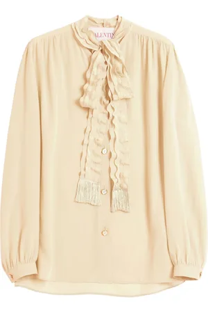 VALENTINO GARAVANI Camisa de crepé con volantes