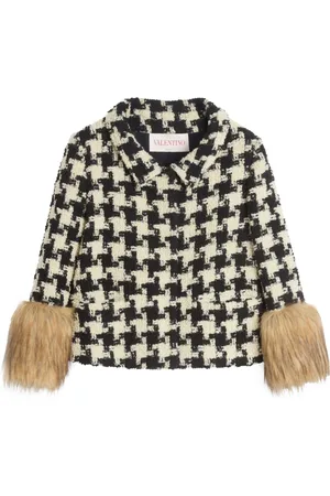 VALENTINO GARAVANI Chamarra de tweed con motivo pied de poule
