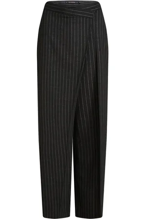 Karl Lagerfeld Pantalones tapered con estampado de rayas diplomáticas