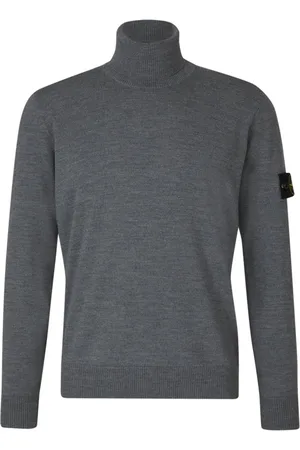 Stone Island Suéter tejido de canalé con distintivo Compass