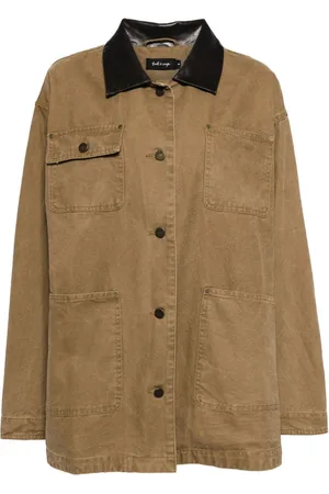 tout a coup Sobrecamisa con cuello de cuero falso