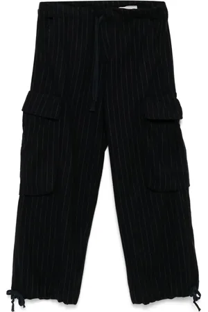 GREG LAUREN Pantalones anchos con estampado de rayas diplomáticas
